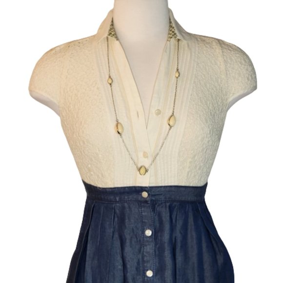 HD in Paris Dress, Cream Lace Bodice w/Chambrey Skirt, Size 2 - Picture 2 of 12